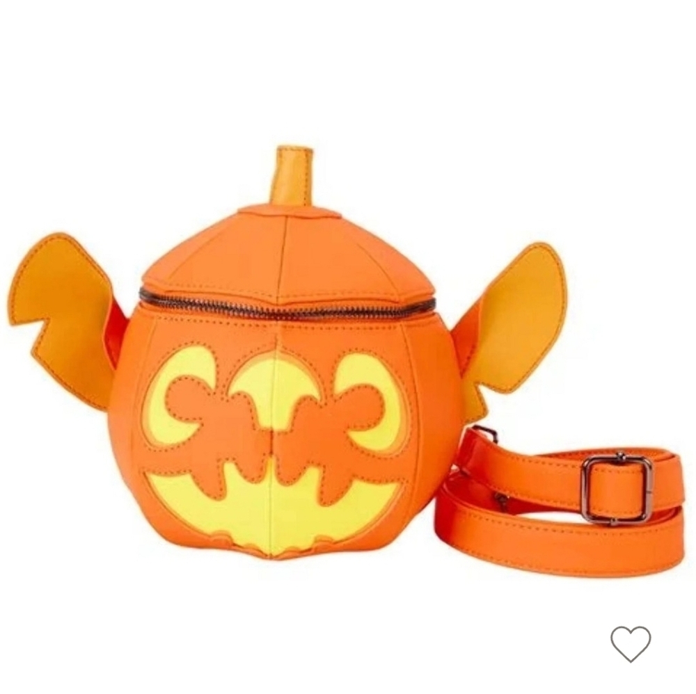 Loungefly X Disney Figural Stitch Jack o lantern  glow in the dark Crossbody🎃🎃 - Picture 8 of 13